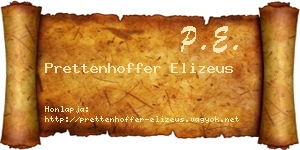 Prettenhoffer Elizeus névjegykártya